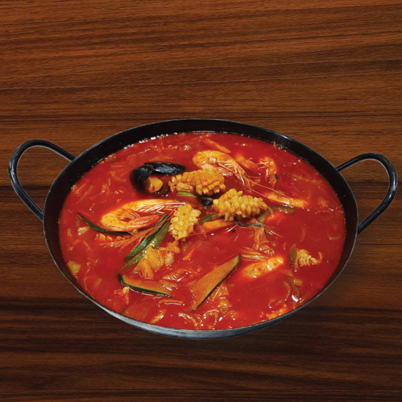 Jjam Ppong Tang (Spicy Seafood Soup)짬뽕탕